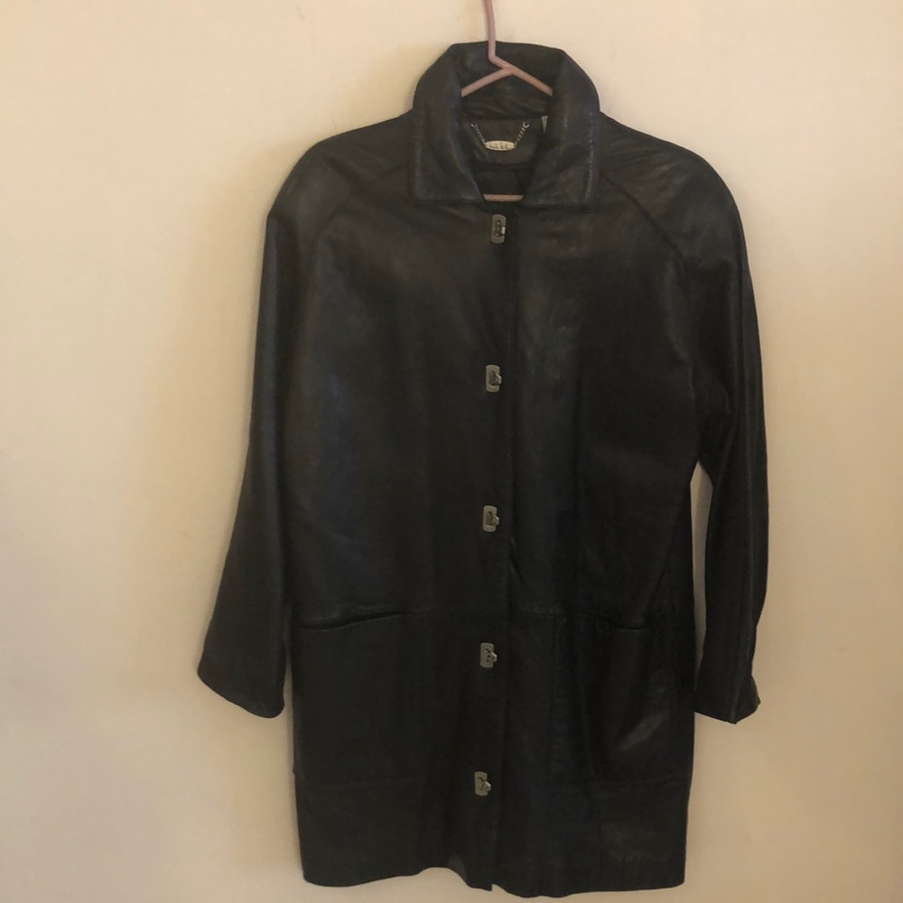 Leather coat